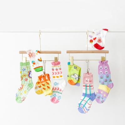 China Wholesale Cartoon Antibacterial Colorful Funny Thin Children Boy Girl Mesh Socks Cute Shunxin Kwaii Fashion Cotton Kids Mide Socks for sale