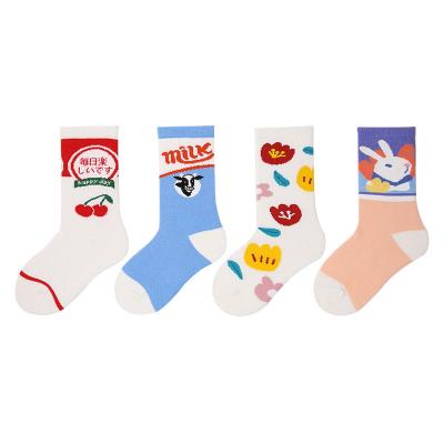 China Happy Baby Anti-Slip Cartoon Hip-Hop Girl Socks Kids Children Sports Tube Socks Cute Colorful Cotton Student Sporty Shunxin Sports Tube Socks for sale