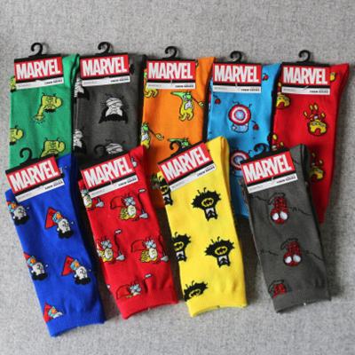 China Wholesale SX Fashion Crew Socks New Design Marvel Cartoon Socks Cotton Socks QUICK DRY Happy Funny Comfortable Dress Socks For Women Men for sale