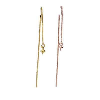 China 2022 High Quality Fashion Design Gold Plated Earrings DIY Jewelry Making Earrings Streetcar Track for sale