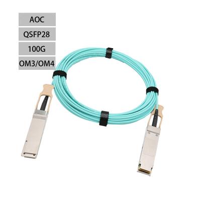 China FTTX Active Fiber 100G QSFP28 OM4 Optical Cable AOC for sale