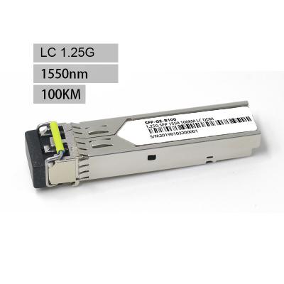 China FTTX 1.25G SFP 1550nm 100KM LC r dual connectorCompact Transceive fiber for sale