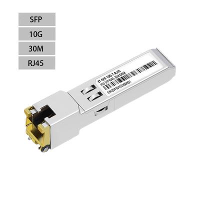 China FTTX RJ45 Transceiver 10G Copper 30M SFP Module for sale