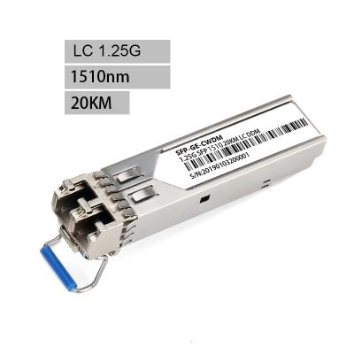 China FTTX Duplex LC 18 CH Wavelengths 1.25G 1270nm-1610nm 20km CWDM SFP Module for sale