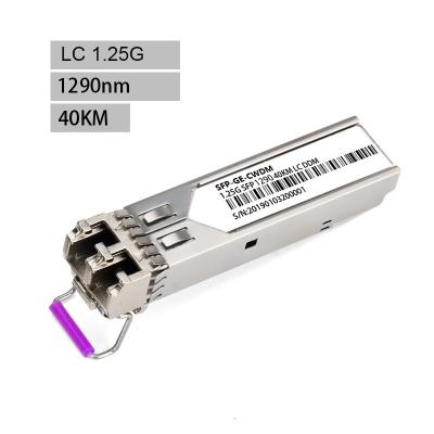 China FTTX Duplex LC 18 Channels Wavelengths 1.25G 1270nm-1610nm 40km CWDM SFP Module for sale