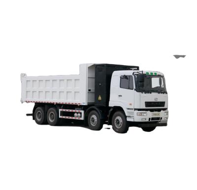 China Geely Reclame 5,6-meter kofferbak, M5 platte top, 8X4350 graden batterij vervangen, dubbele motor, 7DM zuiver elektrische dump truck Te koop