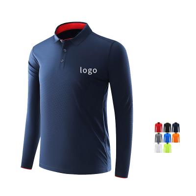 China QUICK DRY T-Shirt Logo Knit Long Sleeves Custom Sublimation Quick Dry 100% Polyester Men's Simply Work Golf Polo Shirt for sale