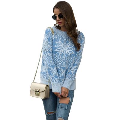 China Autumn Winter New Christmas Sweater Hot Women's Sweater Snowflake Sale Sweater Breathable Pullover for sale