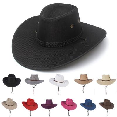 China Double-sided cotton unisex casual and wide brim cowboy Beach Hats leisure sun protection ladies canvas for sale