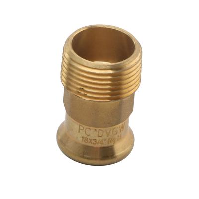 China Drinking Water Brass Press Fittings M-Profile Connector Brass Fittings Coupling for sale