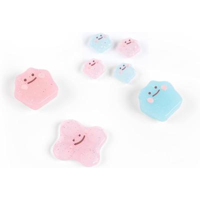 China Cartoon DITTO ABXY Buttons Cross Sticker Gamepad Cover D-pad Button Case Silicone Thumb Grips Set For Nintendo Switch OLED Controller for sale