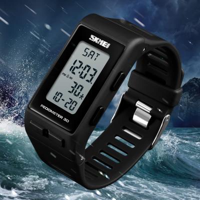 China Direct Wholesale PU Wholesale Direct Custom Digital Plastic Strap Watch SKMEI Men Relogio China Masculino Sports Day/Date Waterproof Pedometer Wristwatches for sale