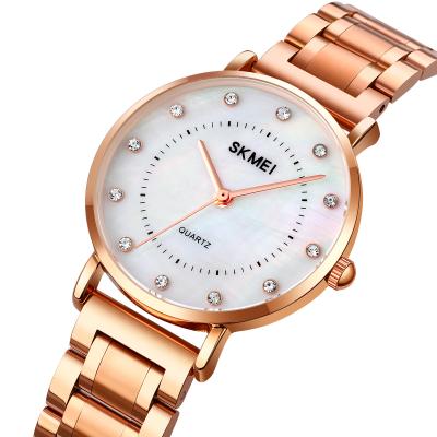 China Trend Design Quartz Watch Skmei Diamond Ladies 1840 Day/Date Watches Rhinestone Mosaic Lady Copper Bracelet 3 Atmosphere Waterproof for sale