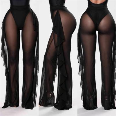 China High Quality Lady Wide Leg Outside Anti-Wrinkle Pants Women's Slacks High Waist Breathable Loose Pants for sale