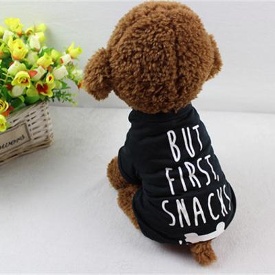 China 100% Sustainable Cotton OEM Striped Dog Shirt Customize Low MOQ Dog Print Logo Dog T-shirt Apparel Hoodies for sale