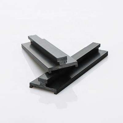 China Industrial Equipment Stainless Steel T Shape Edge Trim Mount For Ceramic Tile Wall Slide Rail Groove Strip Black for sale