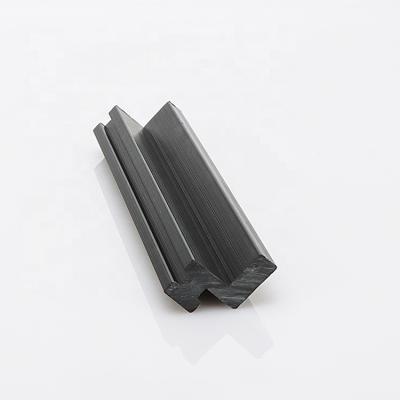 China Factory Equipment Profile Custom Factory Extrusion High Gloss Plastic Aquarium Profiles For Fishtank Slide Rail Groove Strip Black for sale