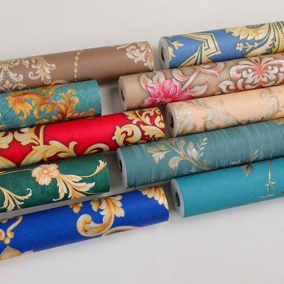 China Water Proof Rust Proof China Factory Decorations Interior Luxury Wallpaper Design PVC Floral 3d Nonwoven Wallpaper for sale