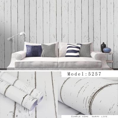 China FuDi Modern Skin And Stick 3D Shiplap Removable Adhesive Wallpaper For Bedroom for sale