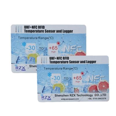 China Waterproof/Waterproof Temperature Sensor Tag HF+UHF Active Temperature Sensor Rfid Tags For For Cold Chain Temperature Logging for sale