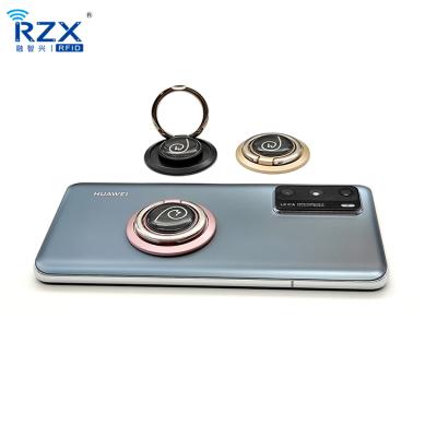 China Waterproof / Weatherproof 2021 Latest Media RFID NFC Microchip Mobile Phone Stand Finger Ring nfc Phone Social Phone Holder for sale