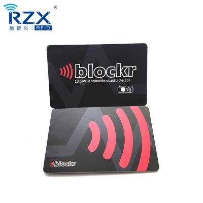 China RFID Card Protection and Blocking High Security Bank Card Handler Credit Card Protection Shield RFID Blocking NEW Safe NFC Blocking Card for sale