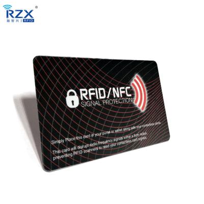 China Wallet NFC blocking card 13.56mhz frequency visa credit rfid card blocker/RFID blocking card for sale