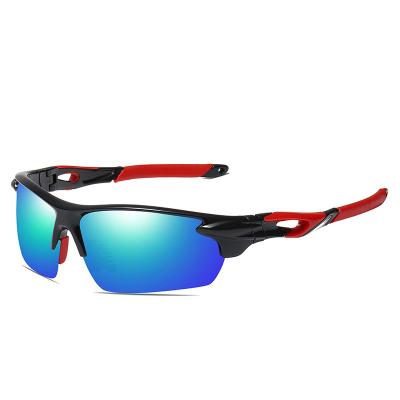 China New fashionable European and American sports sunglasses outdoor safety sports plastic sunglasses for sale