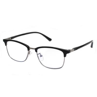 China For Classic Reading Glasses Men's Business Half Metal Frame Reading Glasses for sale