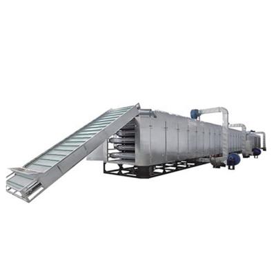 China High Efficiency Continuous Multi Tunnel Conveyor Belt Hot Air Dryer For Cassava Garry Garry for sale