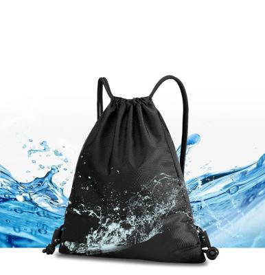 China NO Sports Promotional Bags Recycled Waterproof Polyester Custom Drawstring Bagpack for sale