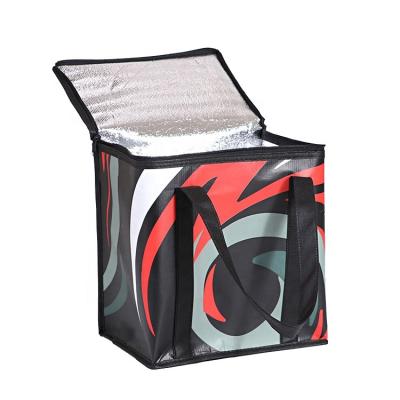 China Fashion Eco Waterproof Custom Non Woven Laminated Lunch Bags Insulated Ice Cooler Bag for sale