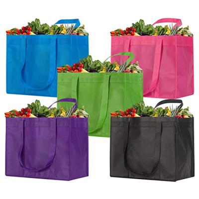 China Reusable Eco - Friendly Grocery Handled Recycled PP Non Woven Fabric Carry Non Woven Tote Shopping Bag for sale