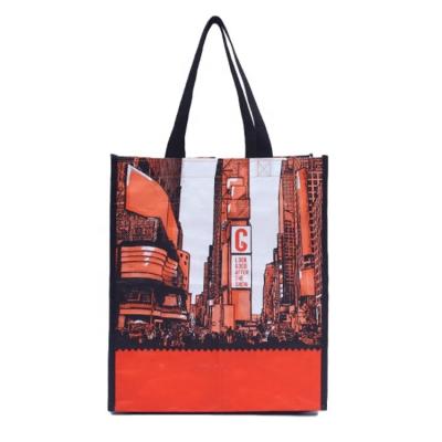 China Handled Custom Design Cheap Recycled Foil Laminated Nonwoven Bag Folding Reusable Nonwoven Shopping Bag for sale