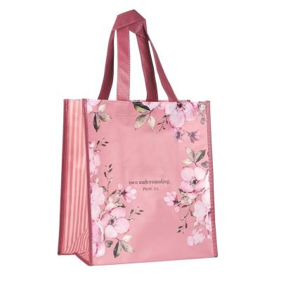 China Customized Gift Handled Packaging Eco Friendly Folding Reusable Tote Shopping Bag PP Laminated Non Woven Grocery Tote Bags for sale