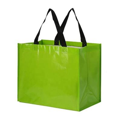 China Custom Printable Handled Logo Grocery Polypropylene Nonwoven Bags Laminated Non Woven Carry Shopping Tote Bag With Printed Logo for sale