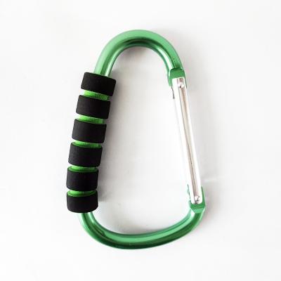 China Eco-friendly With Sponge Handle Swivel Carabiner Custom Logo Color Rotating Carabiner Climbing Hook for sale