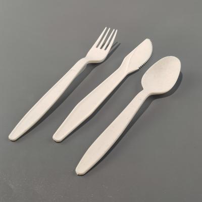 China Eco Friendly Biodegradable Disposable Compostable Eco Friendly PLA Spoon Knife And Fork Cutlery Sets for sale