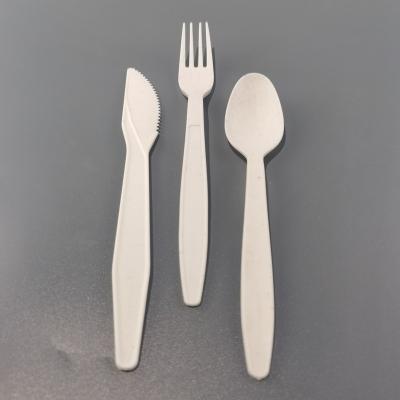 China Wholesale Eco Friendly Biodegradable Disposable Biodegradable PLA Take Away Cutlery Set Spoon Fork And Knife for sale