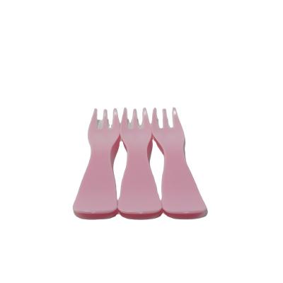 China Eco Friendly Biodegradable Disposable Biodegradable Short Fork Cake Cake Plastic Handle Spoon for sale