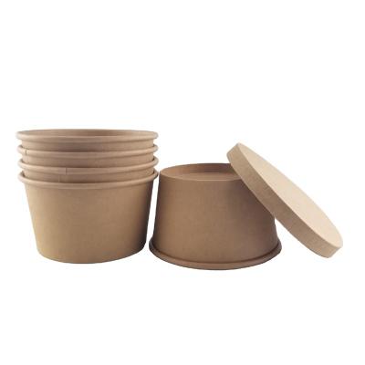 China Wholesale Price Disposable Packaging Paper Eco Friendly Soup Bowl With Lid for sale