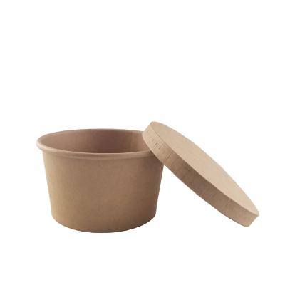 China Disposable Inexpensive High Quality Eco Friendly Biodegradable Kraft Paper Bowl For Soup for sale