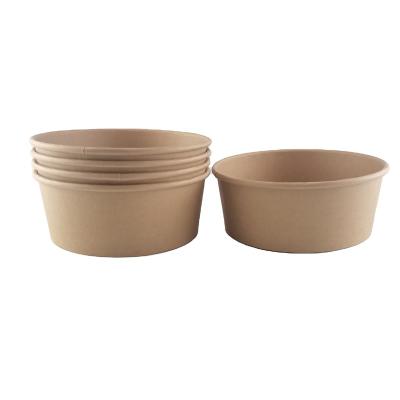 China Wholesale Low Price Disposable Biodegradable Raincoat With Lid Craft Paper Bowl for sale