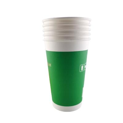 China Biodegradable Fast Delivery High Quality Eco Friendly Diodegradable Lid Green Paper Custom Printing Mug for sale