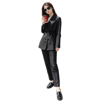 China new arrival 2pcs Anti-wrinkle plus belt 2021 women business party ladies blazers size S size blazers suits Autumn Winter Fashion High quality Woman&' for sale