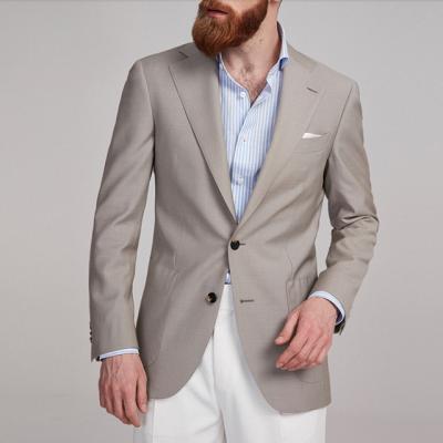 China 2021 Custom Classic Slim Fit Jacket Men's Breathable Suit Beige Blazer Jacket For Men's Suits Separate-Custom Selection Blazer for sale