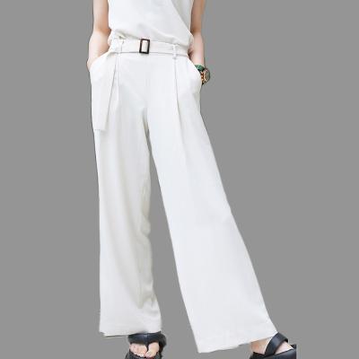 China New Arrival Anti-wrinkle Plus Size Wide Leg Pants Wholesale Price Fashion Summer Solid Color Loose Pants For Ladies Women Casual Trousers for sale