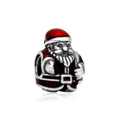 China New CLASSIC Santa Claus Big Beads String Jewelry Accessories Diy Alloy Oil Drop Beads Pendant Jewelry for sale