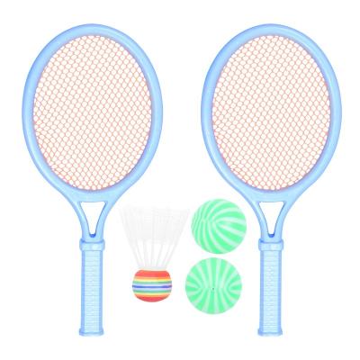 China Made Of High Quality Material Kids Tennis Beach Shuttlecock Badminton Racket Double Ball Set Outdoor Sports Mini Badminton Racket For Children Beach for sale