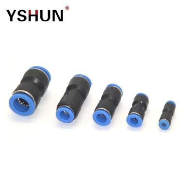 China YSHUN PUC PLASTIC Unions PU Series Quick Joint Push In Pneumatic Fitting For Connect PU Tube Fitting for sale